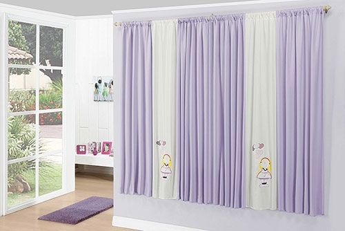 Cortina Agatha para varão simples 2m Cortina Agata em 10x